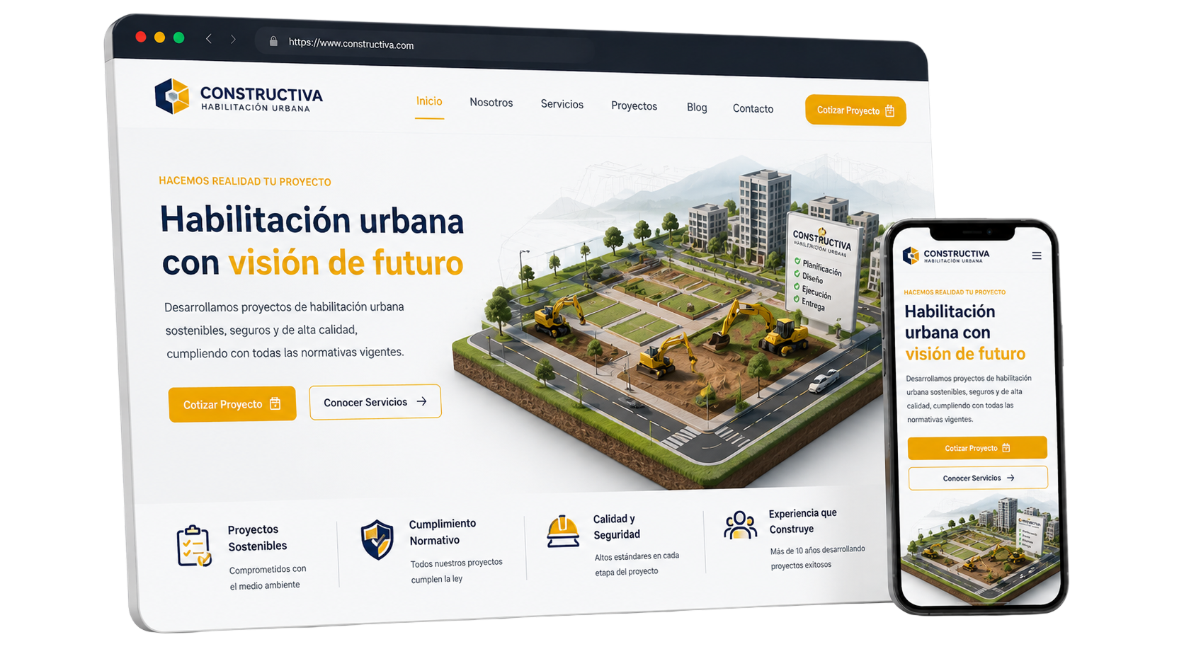 Sitio web para Constructora